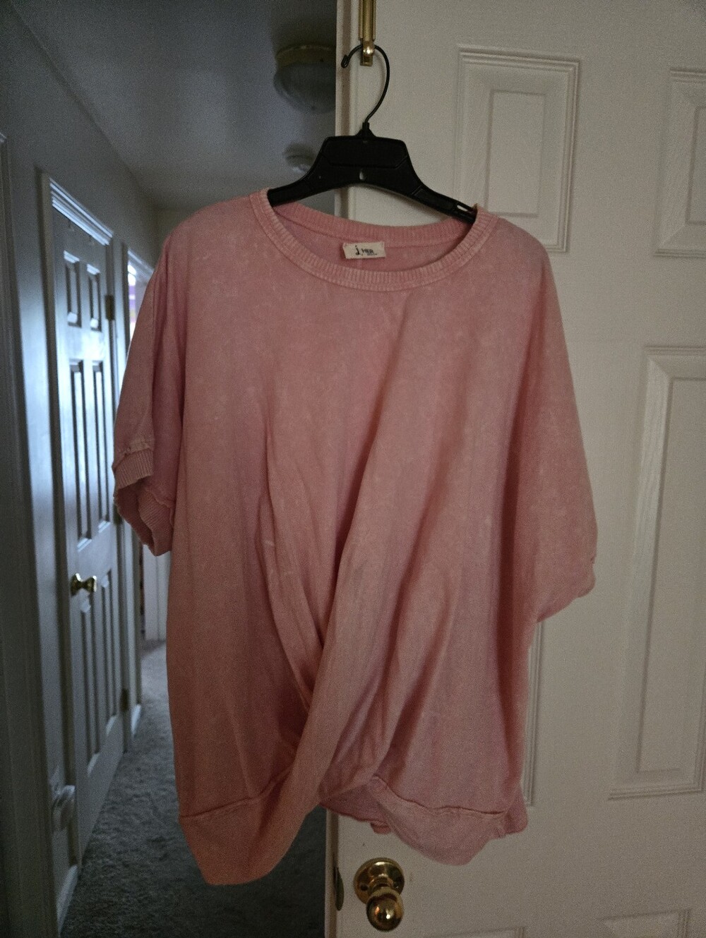 Jenneration Bring It Back Top Pink Washed Pink Short Sleeve Knit Top